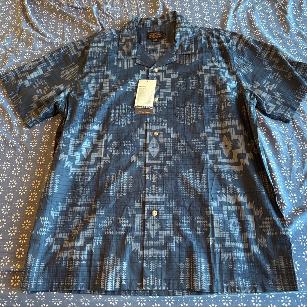 Pendleton Camp Collar Short Sleeve Shirt NWT